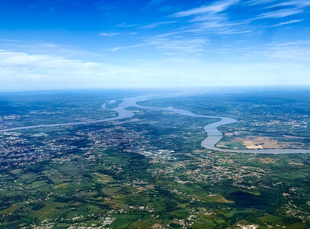 Bordeaux rivers seen from above